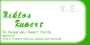 miklos rupert business card